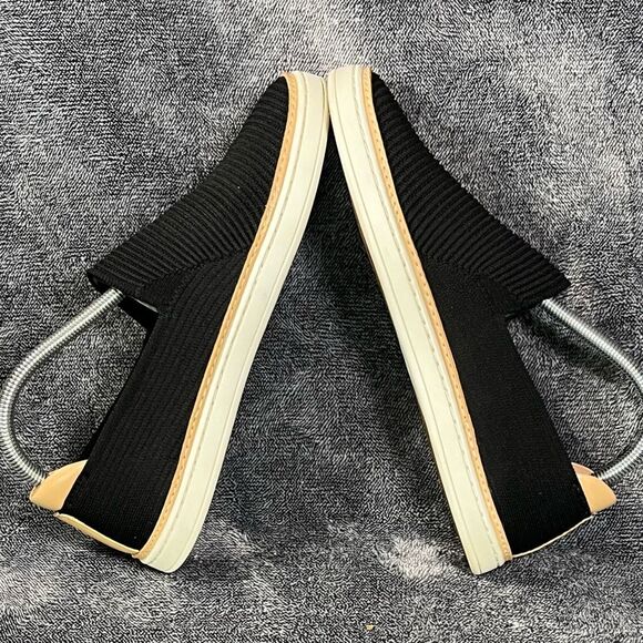 UGG Solid Black Fabric W/ Leather Trim Slip On Casual Shoes US Size 9 - Picture 6 of 8